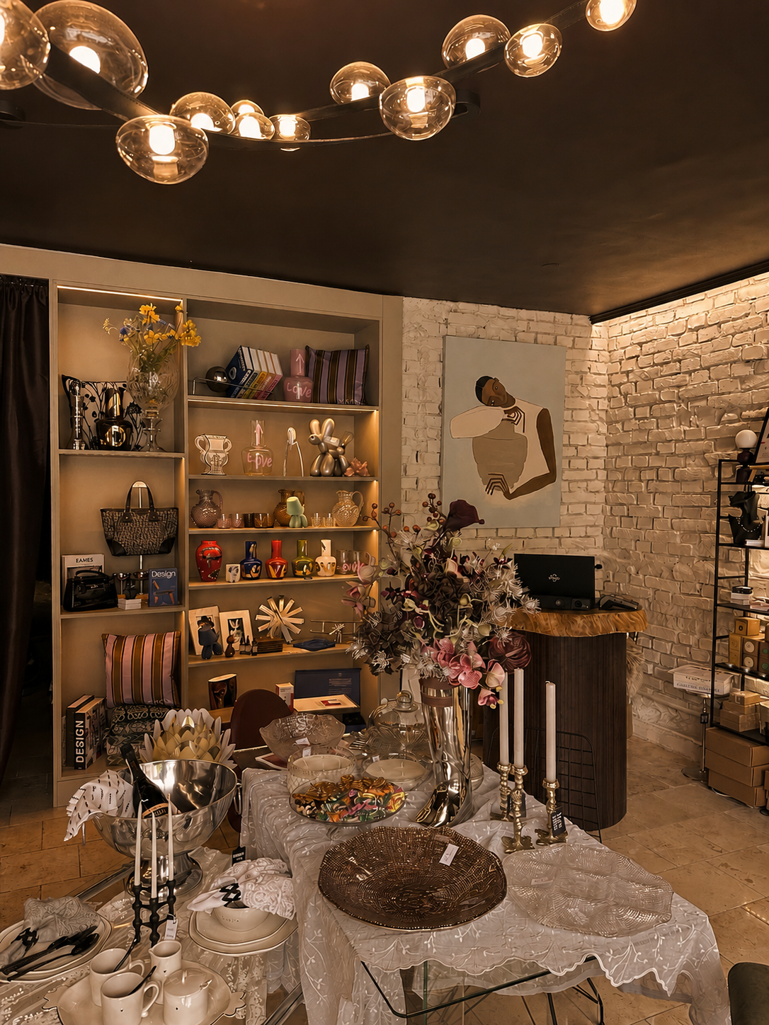 Elisia Design Shop — interiér predajne a dizajnové predmety
